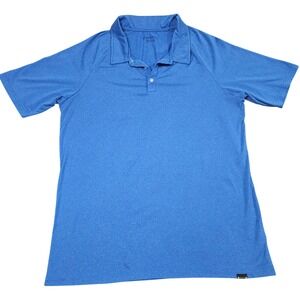 Barbell Apparel Company Polo Shirt Large Blue Active Stretch Minimalist Modern